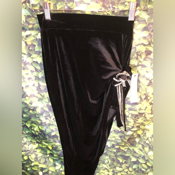 VENUS Black Asymmetrical Tie Front Skirt for Cocktail NWT Small - Picture 3 of 14